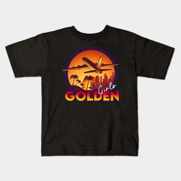 Retro Circle Golden Girls Kids T-Shirt by TeeTypo